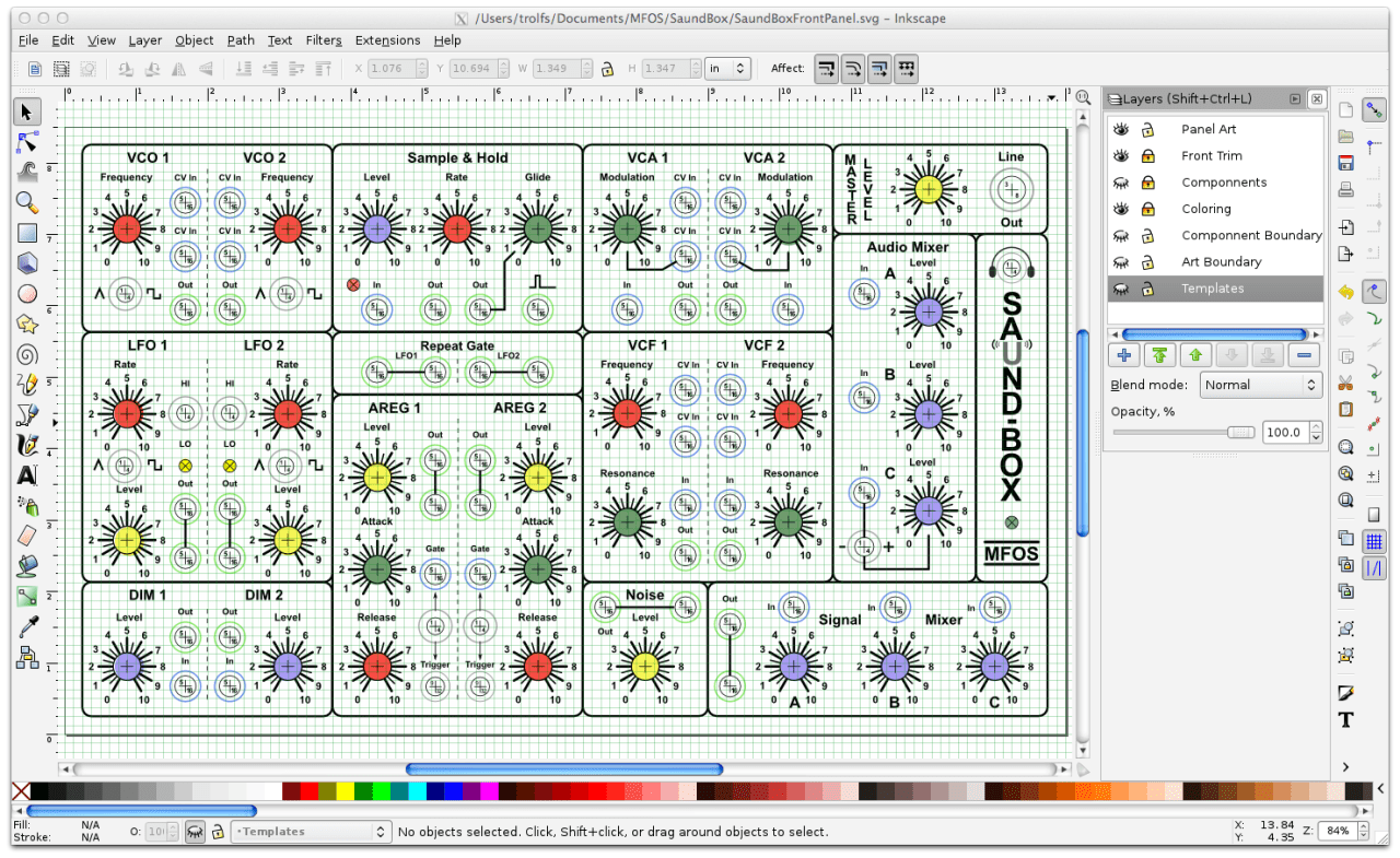 Synth Project: Creating Front Panel Layout and Wiring Plan | solderspot